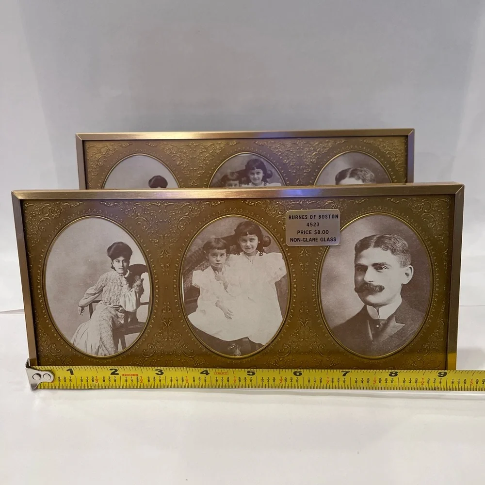 Vintage Burnes Of Boston Picture Frames 2 4523 Non Glare Glass New Original Box - Picture 9 of 16